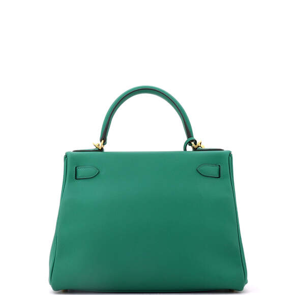 Hermes Kelly 28 Green Evercolor with Gold Hardware - Picture 3 of 7